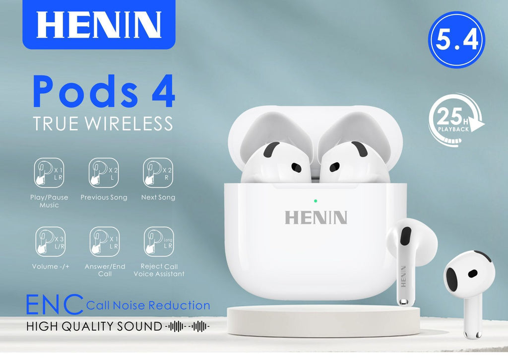 HENIN Pods 4 True Wireless Earbuds Description